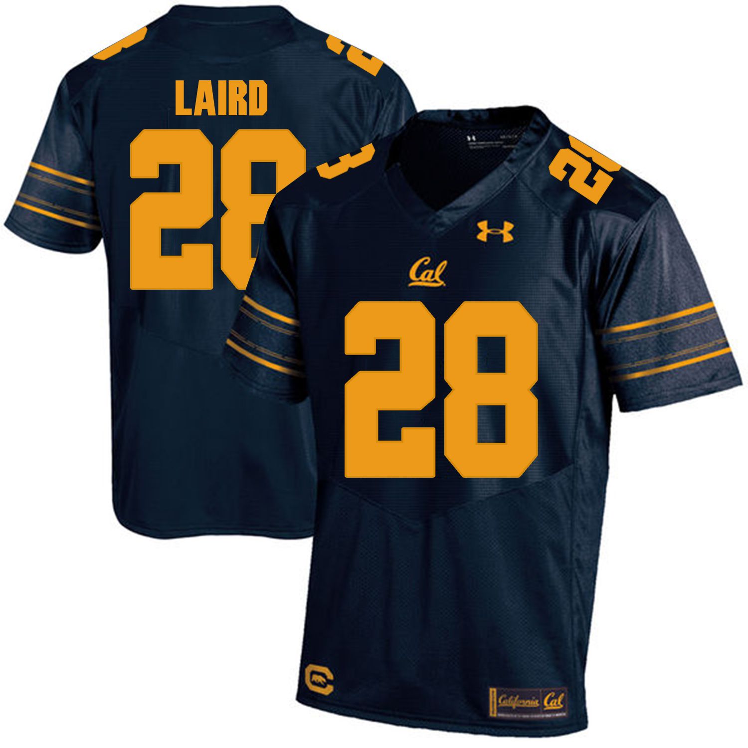 Men California Golden Bears #28 Patrick Laird Dark blue Customized NCAA Jerseys